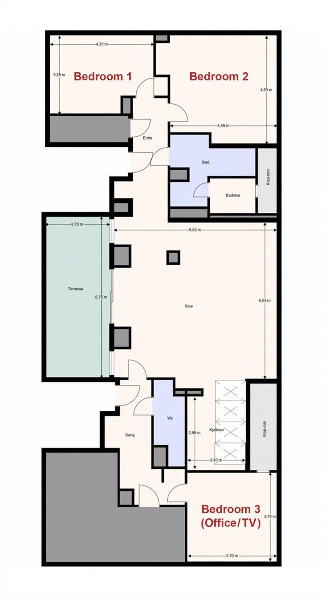 Stylish Gruenerlokka Penthouse With Rooftop Terrace Lägenhet